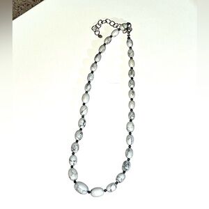 Elegant Gray Beaded Necklace